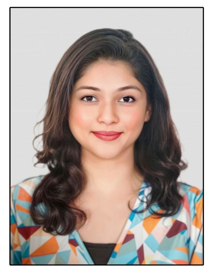 passport size photograph of beautiful girl 😍